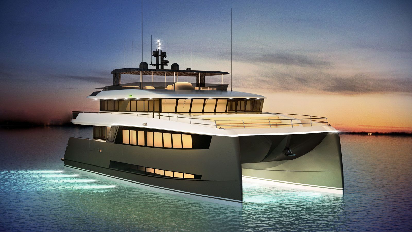 Amasea Yachts reveals interior of 25 metre trideck catamaran